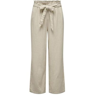 JDY say Mw Linen WVN Noos dames linnen broek, Oatmeal/details: melange, 38 38 JDY say Mw Linen WVN Noos dames linnen broek, Oatmeal/details: melange, 38 38