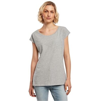 Build Your Brand Dames T-shirt met brede hals, dames T-shirt (1 stuk) XL Build Your Brand Dames T-shirt met brede hals, dames T-shirt (1 stuk) XL