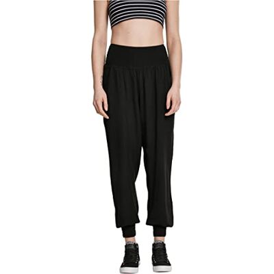 Urban Classics Sarongbroek voor dames, damesbroek, Zwart (00007) XS Urban Classics Sarongbroek voor dames, damesbroek, Zwart (00007) XS