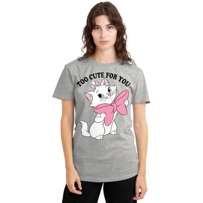 Disney Aristocats Marie Too Cute for You Valentijnsdag T-shirt voor dames, atletische heide, maat M, atletisch gemêleerd, M M Disney Aristocats Marie Too Cute for You Valentijnsdag T-shirt voor dames, atletische heide, maat M, atletisch gemêleerd, M M