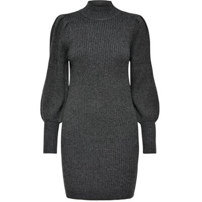 Only ONLKATIA Dames gebreide maxi-jurk, donkergrijs melange, XL XL Only ONLKATIA Dames gebreide maxi-jurk, donkergrijs melange, XL XL