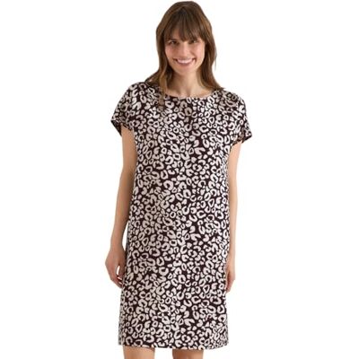 Cecil 1408946 luipaardjurk van linnenmix voor dames (1 stuk), Rich Burgundy, M M Cecil 1408946 luipaardjurk van linnenmix voor dames (1 stuk), Rich Burgundy, M M