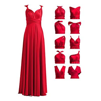 72styles Infinity bruidsmeisjesjurk voor dames, converteerbare jurk, lang, grote maat, multifunctionele jurk, avond, bruiloft, Rood, Eén maat Eén maat 72styles Infinity bruidsmeisjesjurk voor dames, converteerbare jurk, lang, grote maat, multifunctionele jurk, avond, bruiloft, Rood, Eén maat Eén maat