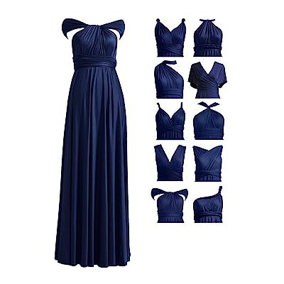 72styles Infinity bruidsmeisjesjurk voor dames, converteerbare jurk, lang, grote maat, multifunctionele jurk, avond, bruiloft, Navy Blauw, Eén maat Eén maat 72styles Infinity bruidsmeisjesjurk voor dames, converteerbare jurk, lang, grote maat, multifunctionele jurk, avond, bruiloft, Navy Blauw, Eén maat Eén maat