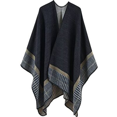 colornival Warme en elegante winterponcho voor dames, poncho, gebreide cape, poncho, winterjas, poncho, sjaal, dames, verjaardagscadeau, Kerstmis, Kleur 6 Eén maat colornival Warme en elegante winterponcho voor dames, poncho, gebreide cape, poncho, winterjas, poncho, sjaal, dames, verjaardagscadeau, Kerstmis, Kleur 6 Eén maat