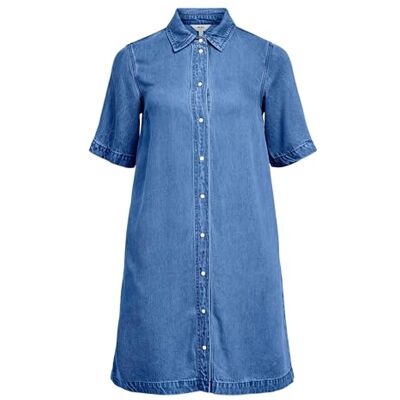 Object Objframe 2/4 Re Denim Dress Noos Objframe Noos 2/4 Denim Jurk Dames (1 stuk), Medium blauwe denim, XS XS Object Objframe 2/4 Re Denim Dress Noos Objframe Noos 2/4 Denim Jurk Dames (1 stuk), Medium blauwe denim, XS XS