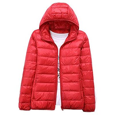 DAIHAN Damesjas, licht, warm, winter, donsjack met capuchon, gewatteerd, ritssluiting, slank, lange mouwen, grote maat, dikke jas met ritssluiting DAIHAN Damesjas, licht, warm, winter, donsjack met capuchon, gewatteerd, ritssluiting, slank, lange mouwen, grote maat, dikke jas met ritssluiting