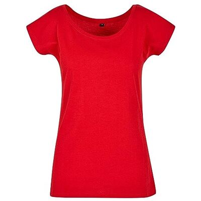 Build Your Brand Dames T-shirt met wijde hals dames T-shirt, Stedelijk rood, XS XS Build Your Brand Dames T-shirt met wijde hals dames T-shirt, Stedelijk rood, XS XS
