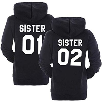 Couple Camp Best Friends 'Best Friends' damestrui met capuchon, Sis01-zwart S Couple Camp Best Friends 'Best Friends' damestrui met capuchon, Sis01-zwart S
