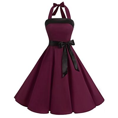 Timormode Sexy retro vintage damesjurk Jaren 40, 50, 60, cocktailjurk rockabilly, decolleté S Timormode Sexy retro vintage damesjurk Jaren 40, 50, 60, cocktailjurk rockabilly, decolleté S