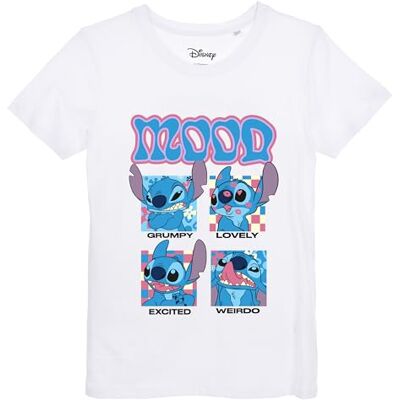 Disney Lilo en Stitch Mood dames T-shirt, wit, S, Wit., XS XS Disney Lilo en Stitch Mood dames T-shirt, wit, S, Wit., XS XS
