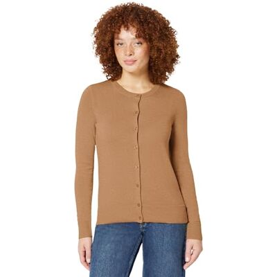 Amazon Essentials Licht damesvest met ronde hals (verkrijgbaar in grote maten), donker camel, maat L L Amazon Essentials Licht damesvest met ronde hals (verkrijgbaar in grote maten), donker camel, maat L L