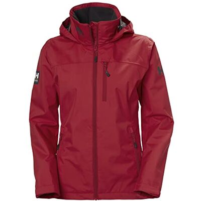 Helly Hansen Crew Hooded Midlayer Fleece gevoerde waterdichte regenjas damesjas Helly Hansen Crew Hooded Midlayer Fleece gevoerde waterdichte regenjas damesjas