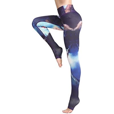 FLYILY Leuke gedrukte sportleggings voor vrouwen sportbroeken voor vrouwen, Donkerblauw, L FLYILY Leuke gedrukte sportleggings voor vrouwen sportbroeken voor vrouwen, Donkerblauw, L