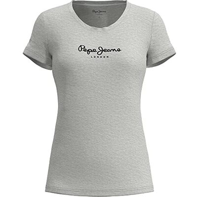 Pepe Jeans New Virginia T-shirt voor dames, Grijs Marl XXS Pepe Jeans New Virginia T-shirt voor dames, Grijs Marl XXS