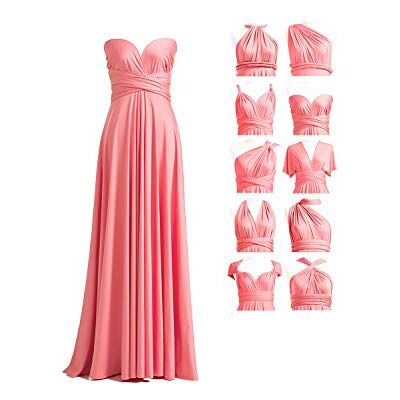 72styles Infinity bruidsmeisjesjurk voor dames, converteerbare jurk, lang, grote maat, multifunctionele jurk, avond, bruiloft, Koraal roze, Eén maat Eén maat 72styles Infinity bruidsmeisjesjurk voor dames, converteerbare jurk, lang, grote maat, multifunctionele jurk, avond, bruiloft, Koraal roze, Eén maat Eén maat
