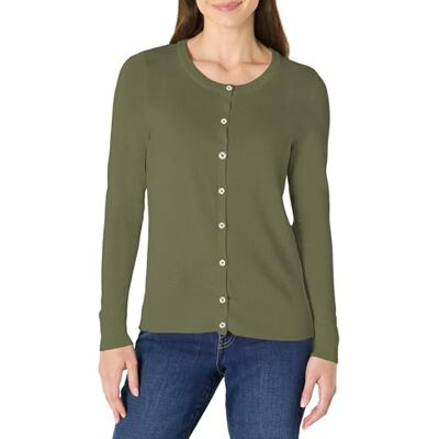 Amazon Essentials Licht damesvest met ronde hals (verkrijgbaar in grote maten), olijfgroen, maat XL XL Amazon Essentials Licht damesvest met ronde hals (verkrijgbaar in grote maten), olijfgroen, maat XL XL