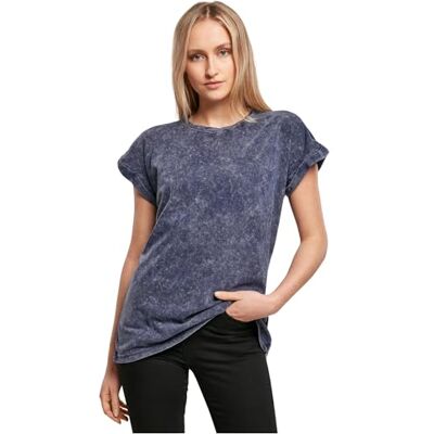 Build Your Brand Acid Washed Extended Shoulder T-shirt voor dames Build Your Brand Acid Washed Extended Shoulder T-shirt voor dames