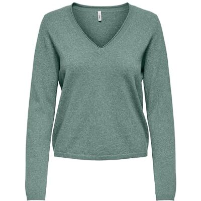 Only Onlloyal Life Ls V-hals Pullover Knt Nca Onlloyal Life Ls Knt Nca V-hals Trui Dames (1 stuk), Chinees groen, XL XL Only Onlloyal Life Ls V-hals Pullover Knt Nca Onlloyal Life Ls Knt Nca V-hals Trui Dames (1 stuk), Chinees groen, XL XL