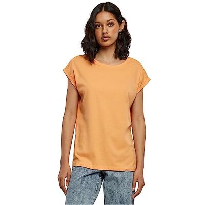 Urban Classics Dames T-shirt met wijde schouder, Papaja S Urban Classics Dames T-shirt met wijde schouder, Papaja S