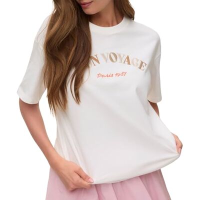 Vero Moda T-shirt Sara Mia Top Box Femmes Vero Moda T-shirt Sara Mia Top Box Femmes