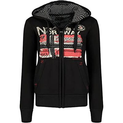 Geographical Norway Farlotte Lady Dameshoodie met ritssluiting en zakken lange mouwen warme top jas dameskleding lente zomer herfst winter seizoen L Geographical Norway Farlotte Lady Dameshoodie met ritssluiting en zakken lange mouwen warme top jas dameskleding lente zomer herfst winter seizoen L