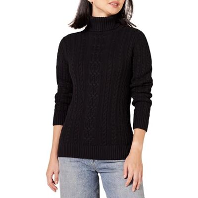 Amazon Essentials Visserstrui met rolkraag voor dames standaard (verkrijgbaar in grote maten), zwart, maat XXL XXL Amazon Essentials Visserstrui met rolkraag voor dames standaard (verkrijgbaar in grote maten), zwart, maat XXL XXL