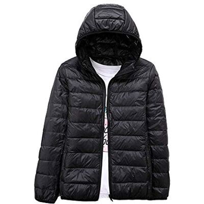 DAIHAN Damesjas, licht, warm, winter, donsjack met capuchon, gewatteerd, ritssluiting, slank, lange mouwen, grote maat, dikke jas met ritssluiting DAIHAN Damesjas, licht, warm, winter, donsjack met capuchon, gewatteerd, ritssluiting, slank, lange mouwen, grote maat, dikke jas met ritssluiting