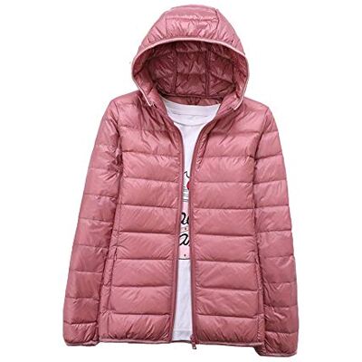 DAIHAN Damesjas, licht, warm, winter, donsjack met capuchon, gewatteerd, ritssluiting, slank, lange mouwen, grote maat, dikke jas met ritssluiting DAIHAN Damesjas, licht, warm, winter, donsjack met capuchon, gewatteerd, ritssluiting, slank, lange mouwen, grote maat, dikke jas met ritssluiting