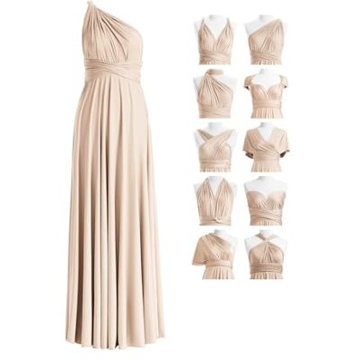 72styles Infinity bruidsmeisjesjurk voor dames, converteerbare jurk, lang, grote maat, multifunctionele jurk, avond, bruiloft, Champagne, Eén maat Eén maat 72styles Infinity bruidsmeisjesjurk voor dames, converteerbare jurk, lang, grote maat, multifunctionele jurk, avond, bruiloft, Champagne, Eén maat Eén maat