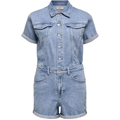Only Onlcastel S/S Dnm Playsuit Azg Onlcastel S/S Dnm Azg Jumpsuit voor dames (1 stuk), Lichtblauw jeans, S S Only Onlcastel S/S Dnm Playsuit Azg Onlcastel S/S Dnm Azg Jumpsuit voor dames (1 stuk), Lichtblauw jeans, S S