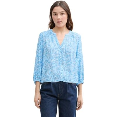 TOM TAILOR Denim 1045496 Damesblouse, 38267 kleine bloemenprint, L L TOM TAILOR Denim 1045496 Damesblouse, 38267 kleine bloemenprint, L L