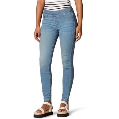 Amazon Essentials Jegging extensible à enfiler pour femme (disponible en grande taille), délavé clair, taille 18 48 Amazon Essentials Jegging extensible à enfiler pour femme (disponible en grande taille), délavé clair, taille 18 48