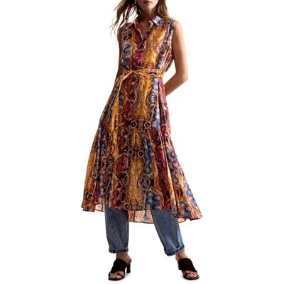 Desigual Dames mouwloze jurk uit de collectie, grijstinten, maat XL XL Desigual Dames mouwloze jurk uit de collectie, grijstinten, maat XL XL