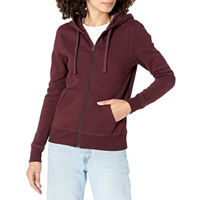 Amazon Essentials Dames fleece hoody met rits en badstof bordeaux XXL (verkrijgbaar in grote maten) XXL Amazon Essentials Dames fleece hoody met rits en badstof bordeaux XXL (verkrijgbaar in grote maten) XXL