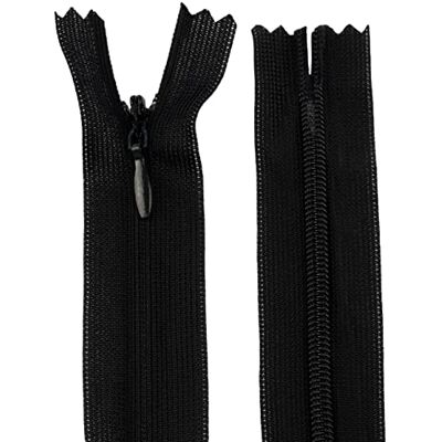 AERZETIX C61724 10 stuks onzichtbare ritssluitingen, 50 cm, niet scheidbaar, kleur: zwart/lederwaren, jeans, broeken, jurken, rokken, kleding AERZETIX C61724 10 stuks onzichtbare ritssluitingen, 50 cm, niet scheidbaar, kleur: zwart/lederwaren, jeans, broeken, jurken, rokken, kleding