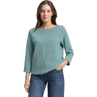 TOM TAILOR 1045536 T-shirt voor dames, 40016 mintgroen normale strepen, L L TOM TAILOR 1045536 T-shirt voor dames, 40016 mintgroen normale strepen, L L