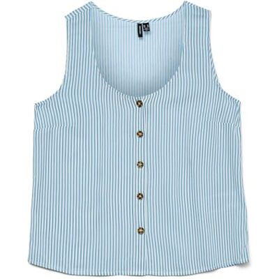 Vero Moda Vmbumpy Sl Shirt Wvn Ga Noos Vmbumpy Sl T-shirt Wvn Ga Noos Dames (1 stuk), Luchtvaartblauw., XS XS Vero Moda Vmbumpy Sl Shirt Wvn Ga Noos Vmbumpy Sl T-shirt Wvn Ga Noos Dames (1 stuk), Luchtvaartblauw., XS XS