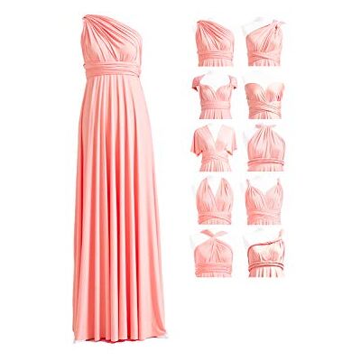 72styles Infinity bruidsmeisjesjurk voor dames, converteerbare jurk, lang, grote maat, multifunctionele jurk, avond, bruiloft, Koraal Taille unique Grande taille 72styles Infinity bruidsmeisjesjurk voor dames, converteerbare jurk, lang, grote maat, multifunctionele jurk, avond, bruiloft, Koraal Taille unique Grande taille