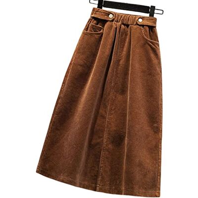 BUJNIE Midi-rok grote maat dames corduroy rok A-lijn lange rok dames herfst winter hoge taille rokken BUJNIE Midi-rok grote maat dames corduroy rok A-lijn lange rok dames herfst winter hoge taille rokken