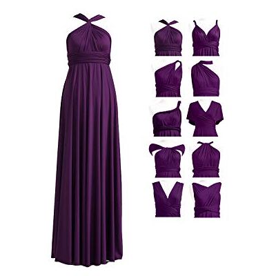 72styles Infinity bruidsmeisjesjurk voor dames, converteerbare jurk, lang, grote maat, multifunctionele jurk, avond, bruiloft, Donker Paars Eén maat 72styles Infinity bruidsmeisjesjurk voor dames, converteerbare jurk, lang, grote maat, multifunctionele jurk, avond, bruiloft, Donker Paars Eén maat