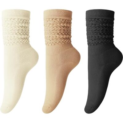DRESHOW 3 paar extra lange zachte sokken voor dames, hoge gebreide stapel sokken voor herfst en winter, gebreide hoge buissokken Taille unique DRESHOW 3 paar extra lange zachte sokken voor dames, hoge gebreide stapel sokken voor herfst en winter, gebreide hoge buissokken Taille unique