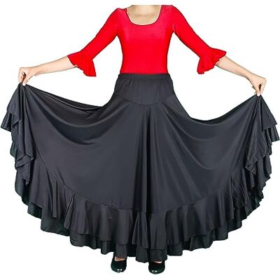 Flamifeel Rok flamenca dans flamenca zigeuner Andalusische zwart volwassenen Flamifeel Rok flamenca dans flamenca zigeuner Andalusische zwart volwassenen