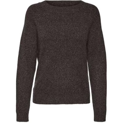 Vero Moda VMDOFFY Gebreide damestrui, chocoladetaart/detail: w. Black Melange, XL XL Vero Moda VMDOFFY Gebreide damestrui, chocoladetaart/detail: w. Black Melange, XL XL
