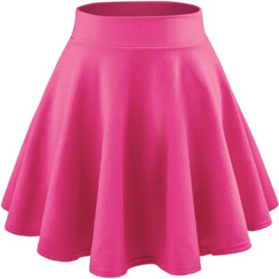DRESHOW Retro basic rok, elastisch, uitlopend, minirok, plooirok, casual, voor dames en meisjes XS DRESHOW Retro basic rok, elastisch, uitlopend, minirok, plooirok, casual, voor dames en meisjes XS