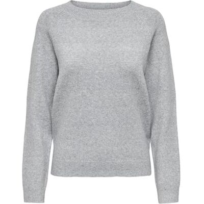 Only Onlrica Life L/S Knt Noos damestrui, lichtgrijs gemêleerd, M M Only Onlrica Life L/S Knt Noos damestrui, lichtgrijs gemêleerd, M M