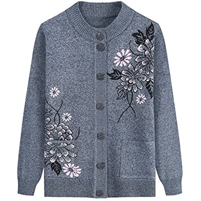 Gouekst Truien Middeleeuwen Gebreide Vesten Lente En Herfst voor Dames, Moeder Draag Warme Trui Oude Dame Casual Top Oma Draagvest Jas Gouekst Truien Middeleeuwen Gebreide Vesten Lente En Herfst voor Dames, Moeder Draag Warme Trui Oude Dame Casual Top Oma Draagvest Jas