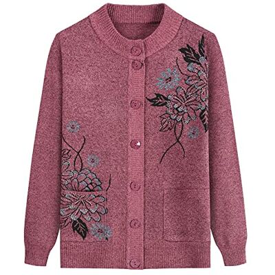 Gouekst Truien Middeleeuwen Gebreide Vesten Lente En Herfst voor Dames, Moeder Draag Warme Trui Oude Dame Casual Top Oma Draagvest Jas Gouekst Truien Middeleeuwen Gebreide Vesten Lente En Herfst voor Dames, Moeder Draag Warme Trui Oude Dame Casual Top Oma Draagvest Jas