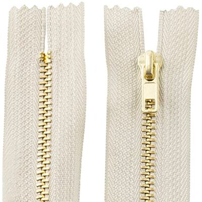 AERZETIX C61216 – set van 2 ritssluitingen niet deelbaar 12 cm van metaal – ritssluiting – kleur lichtbeige – naaien lederwaren, etui voor rokken, jurken, kleding, broeken, bijeenkomsten AERZETIX C61216 – set van 2 ritssluitingen niet deelbaar 12 cm van metaal – ritssluiting – kleur lichtbeige – naaien lederwaren, etui voor rokken, jurken, kleding, broeken, bijeenkomsten