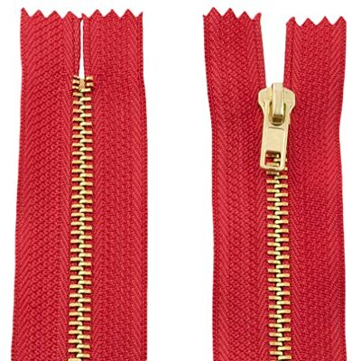 AERZETIX C61309 – set van 2 ritssluitingen niet deelbaar 20 cm van metaal – ritssluiting – kleur framboos rood – naaien van lederwaren, etui, rok, jurk, kleding, broek, knapperij AERZETIX C61309 – set van 2 ritssluitingen niet deelbaar 20 cm van metaal – ritssluiting – kleur framboos rood – naaien van lederwaren, etui, rok, jurk, kleding, broek, knapperij